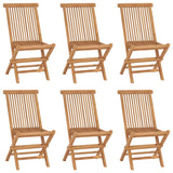 vidaXL Tuinstoelen 6 st inklapbaar massief teakhout