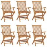 vidaXL Garden Chairs 4 pcs folding solid teakwood
