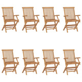 vidaXL Garden Chairs 4 pcs folding solid teakwood