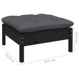 vidaXL 13-delige Loungeset met grijze kussens grenenhout