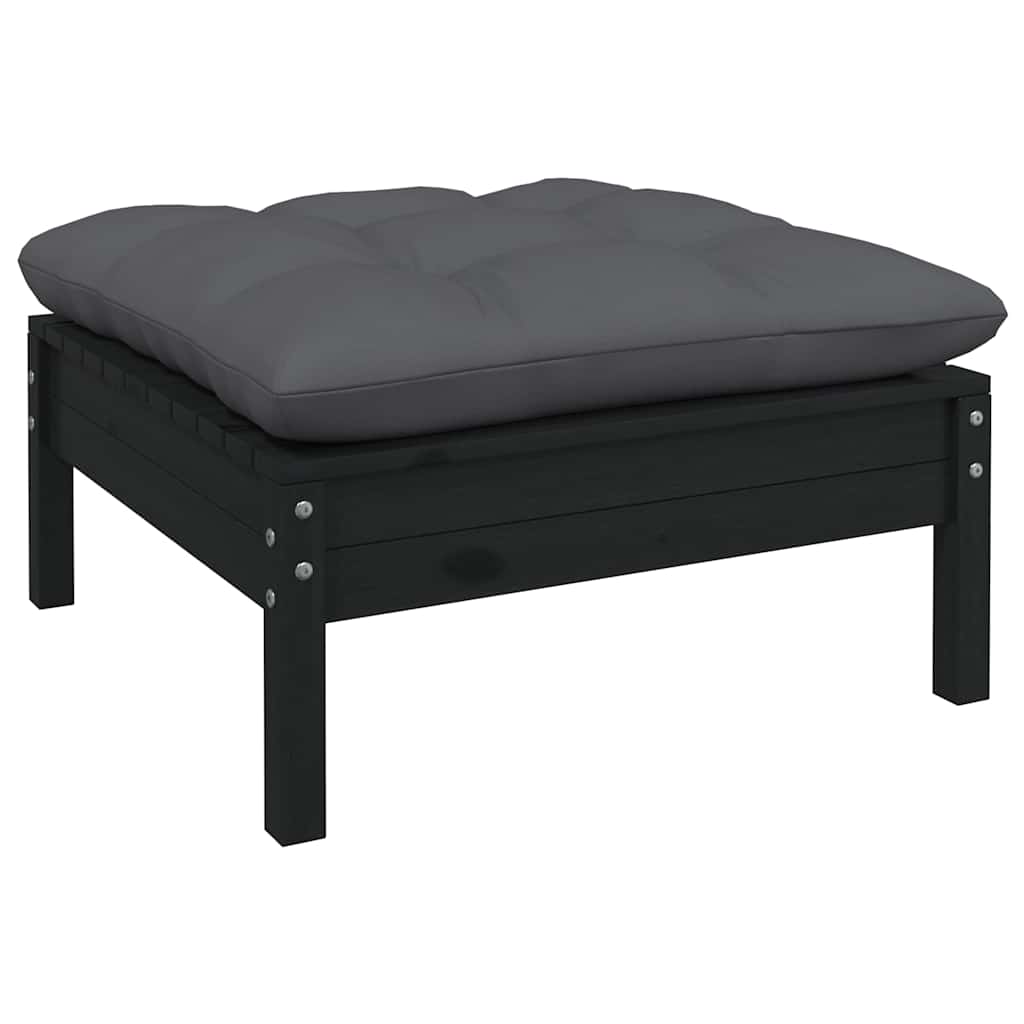 vidaXL 13-delige Loungeset met grijze kussens grenenhout