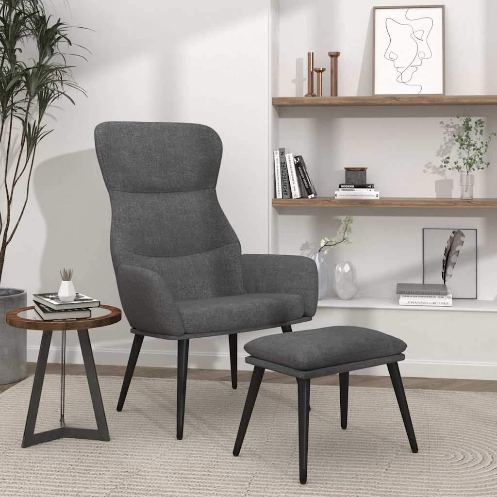 vidaXL Relaxstoel stof lichtgrijs