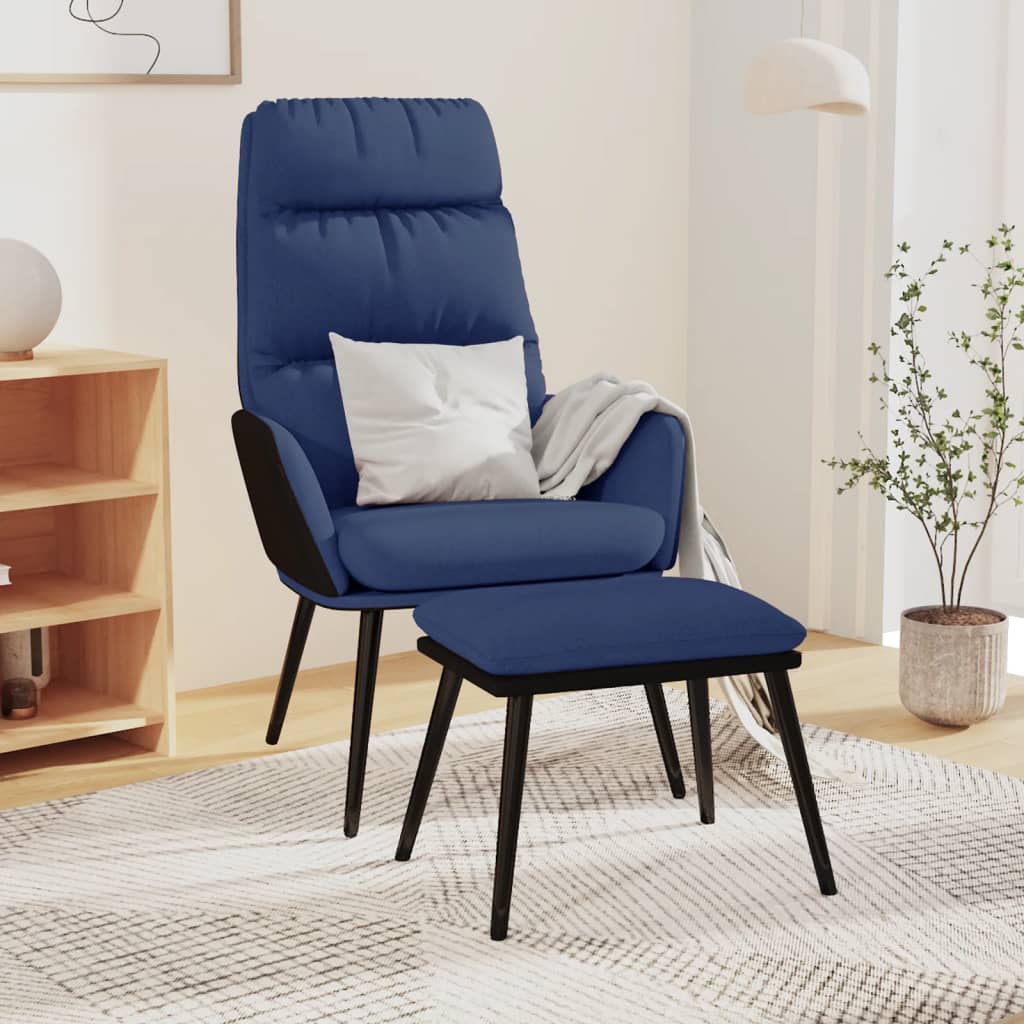 vidaXL Relaxstoel stof lichtgrijs