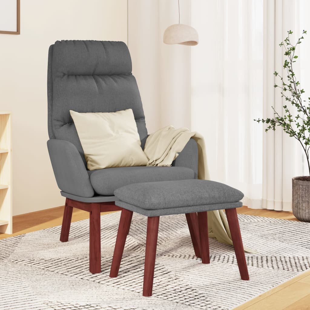 vidaXL Recliner fabric light gray