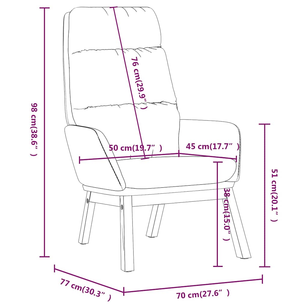 vidaXL Recliner fabric light gray