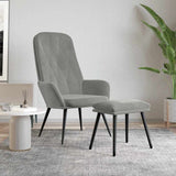 vidaXL Recliner velvet light grey