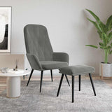 vidaXL Recliner velvet light grey