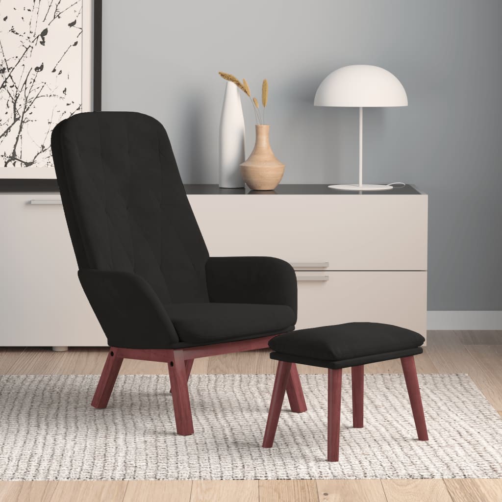 vidaXL Relaxstoel fluweel lichtgrijs