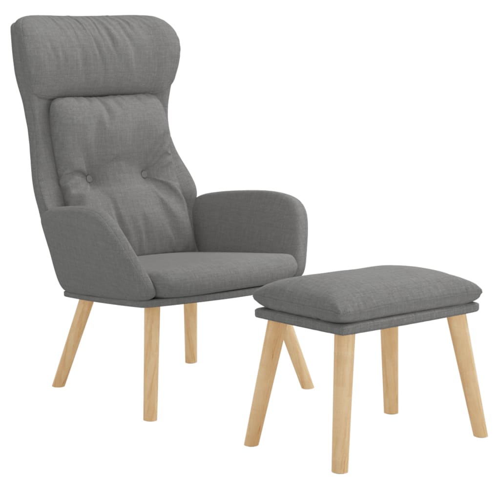 vidaXL Recliner fabric light gray