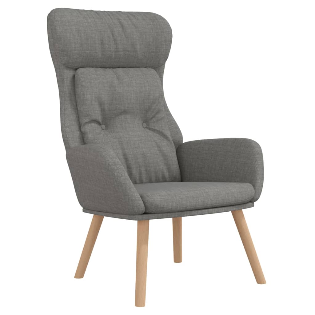 vidaXL Recliner fabric light gray
