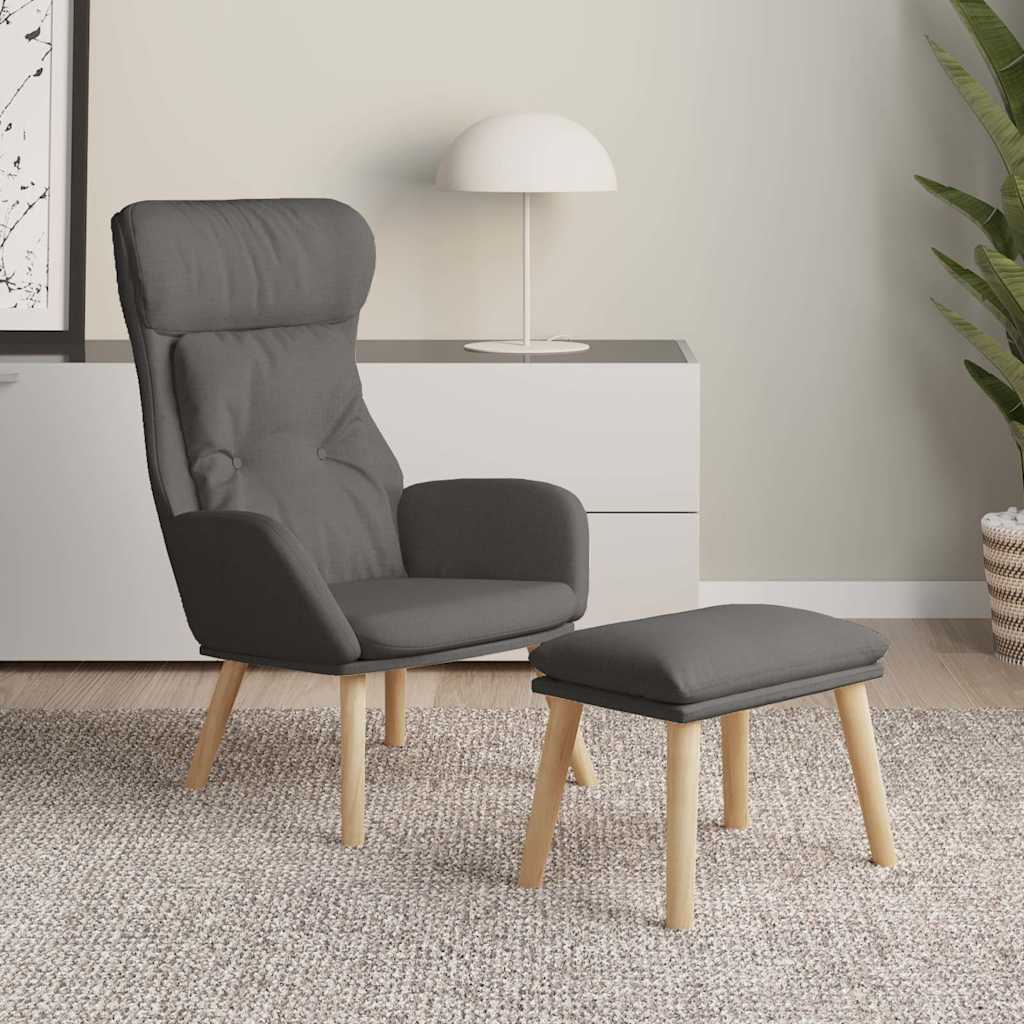 vidaXL Recliner fabric light gray