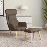 vidaXL Recliner fabric light gray