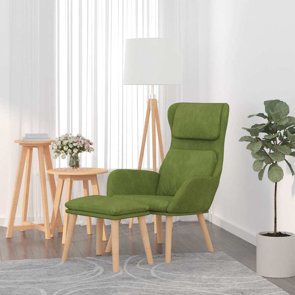 vidaXL Relaxstoel fluweel lichtgrijs