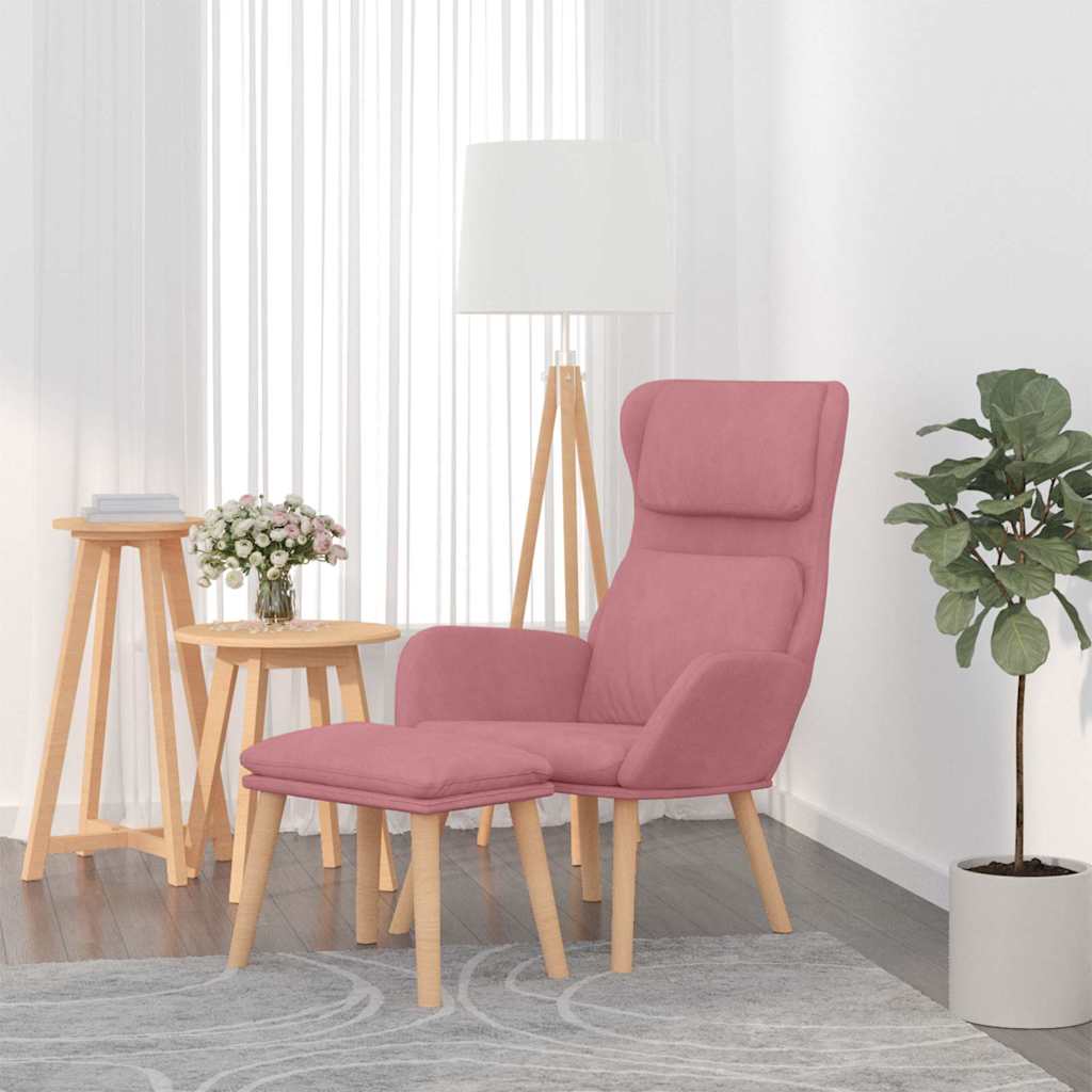 vidaXL Relaxstoel fluweel lichtgrijs