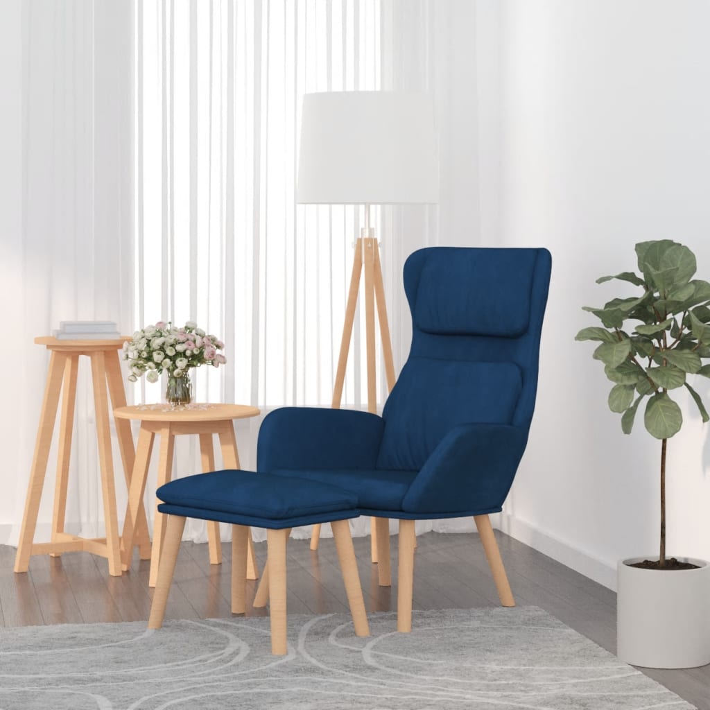 vidaXL Relaxstoel fluweel lichtgrijs