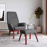 vidaXL Recliner fabric light grey