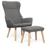 vidaXL Recliner fabric light gray