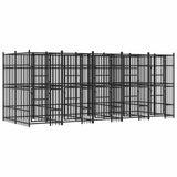 vidaXL Dog Kennel 1.84 m² Steel