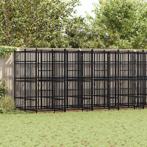 vidaXL Dog Kennel 1.84 m² Steel