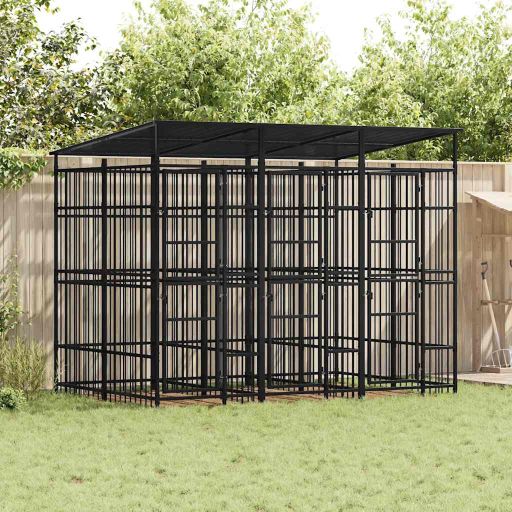 vidaXL Dog Kennel 1.84 m² Steel
