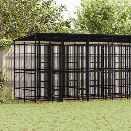 vidaXL Dog Kennel 1.84 m² Steel