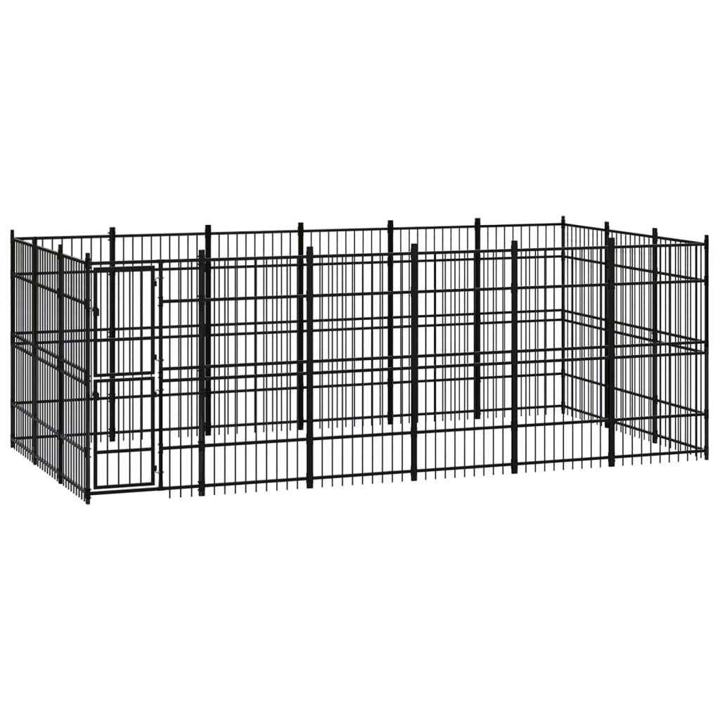 vidaXL Dog Kennel 8.29 m² Steel