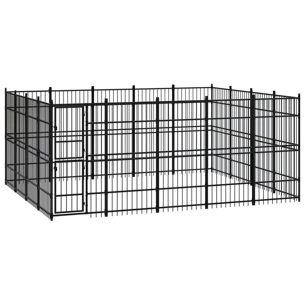 vidaXL Dog Kennel 8.29 m² Steel