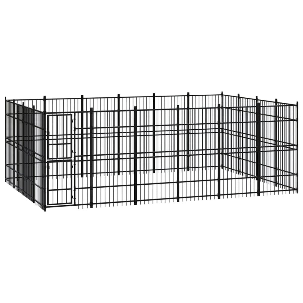 vidaXL Dog Kennel 8.29 m² Steel