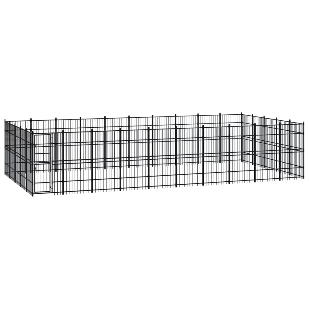 vidaXL Dog Kennel 8.29 m² Steel