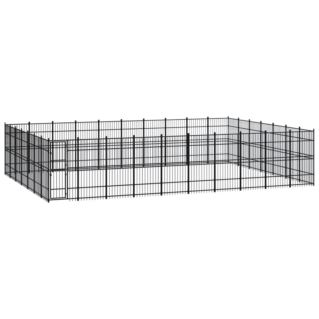 vidaXL Dog Kennel 8.29 m² Steel