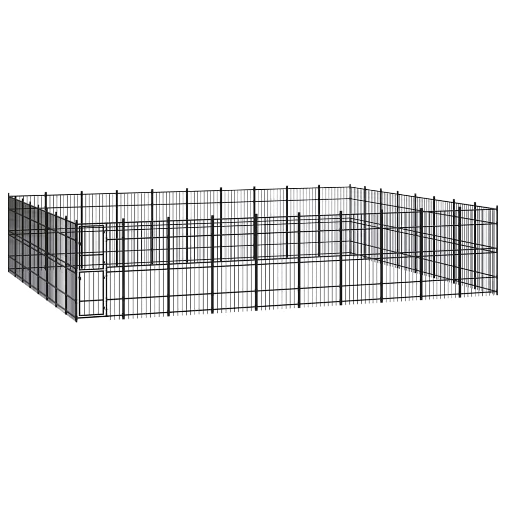 vidaXL Dog Kennel 8.29 m² Steel