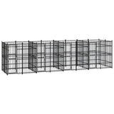 vidaXL Hondenkennel 7,37 m² staal