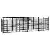 vidaXL Hondenkennel 7,37 m² staal