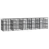 vidaXL Hondenkennel 7,37 m² staal