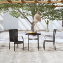 vidaXL 3-delige Tuinset poly rattan bruin