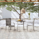 vidaXL 3-delige Tuinset poly rattan bruin