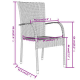 vidaXL 3-delige Tuinset poly rattan bruin