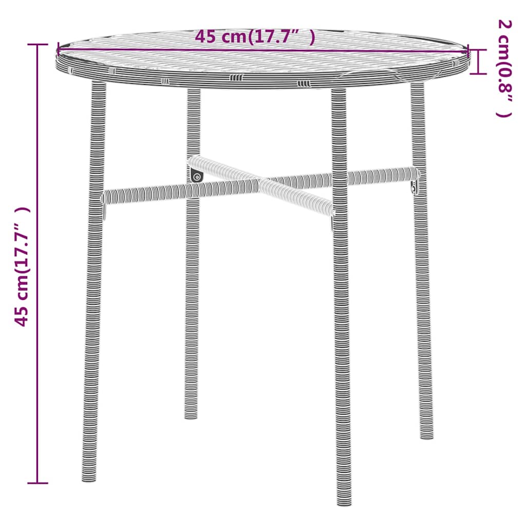 vidaXL 3-Piece Garden Lounge Set Poly Rattan Grey