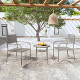 vidaXL 3-delige Tuinset poly rattan zwart