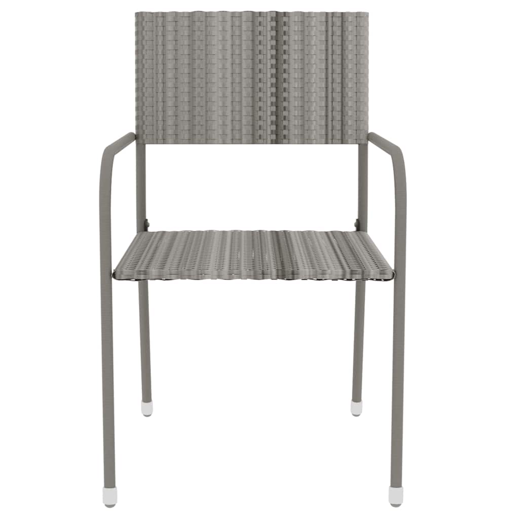 vidaXL 3-delige Tuinset poly rattan zwart