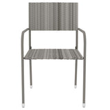 vidaXL 3-delige Tuinset poly rattan zwart