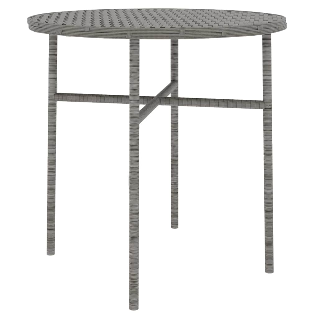 vidaXL 3-delige Tuinset poly rattan zwart