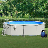 vidaXL Swimming Pool with Safety Ladder 490x360x120 cm