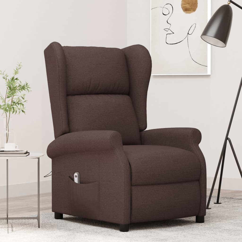 vidaXL Fauteuil elektrisch verstelbaar stof lichtgrijs