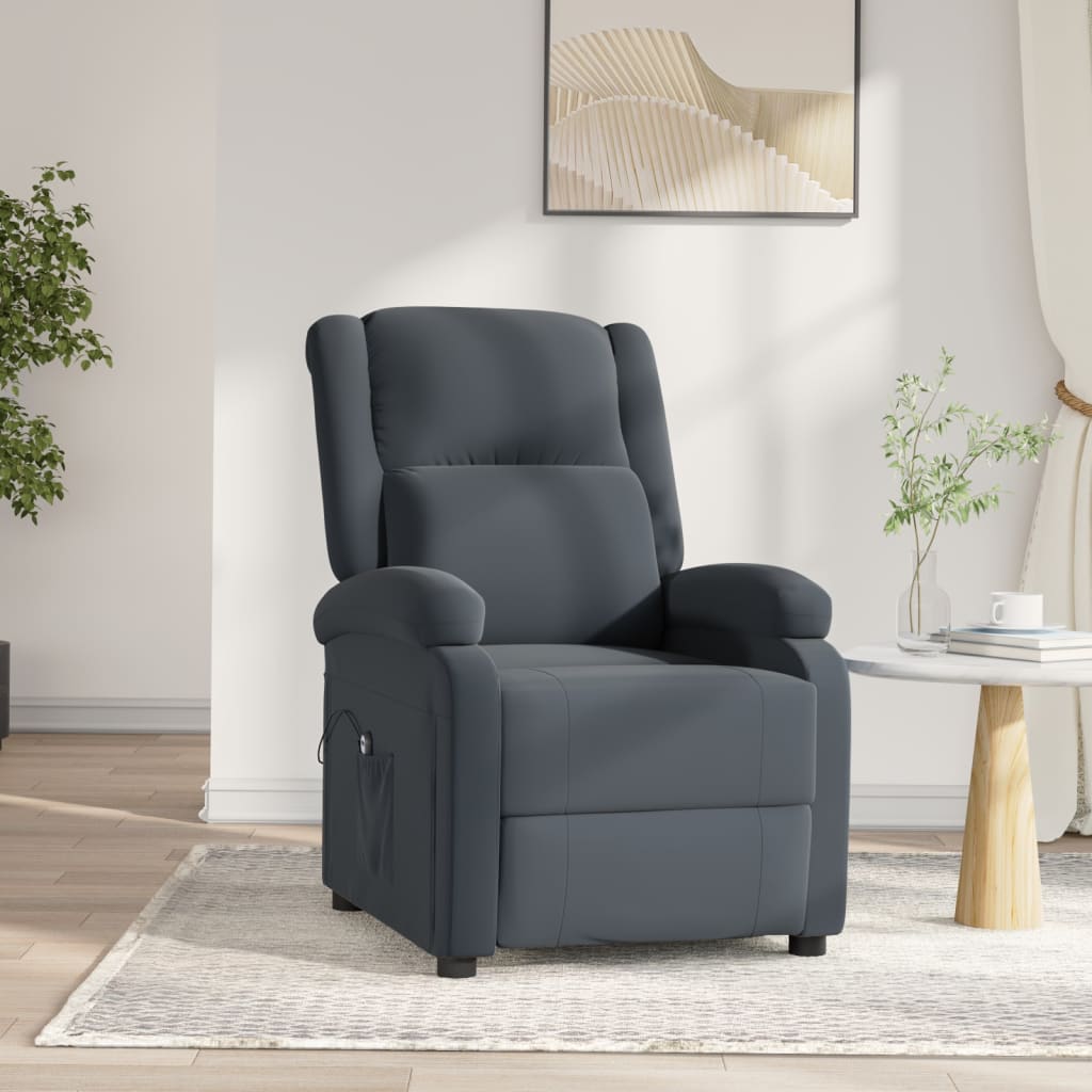 vidaXL Fauteuil elektrisch verstelbaar stof lichtgrijs