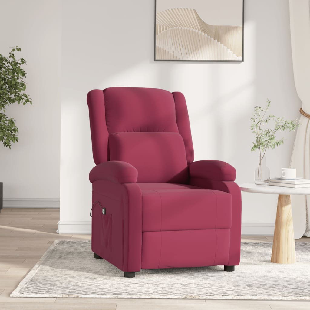vidaXL Fauteuil elektrisch verstelbaar stof lichtgrijs