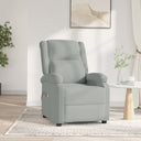 vidaXL Massagestoel electric fluweel lightgrijs