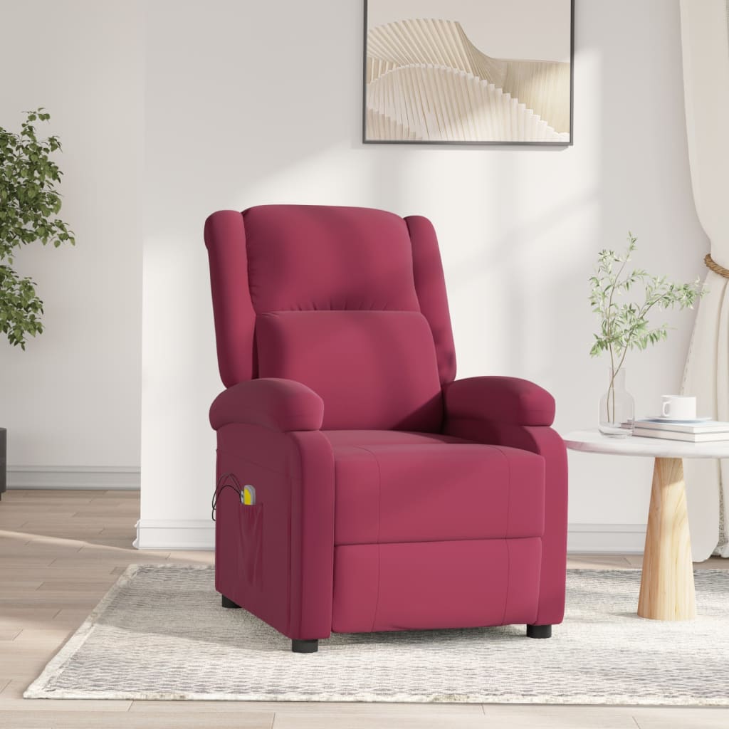 vidaXL Electric Massage Recliner Velvet Light Grey