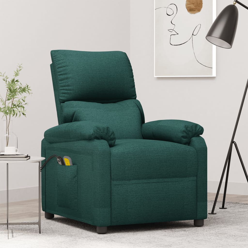 vidaXL Electric Massage Chair Fabric Cream