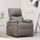 vidaXL Massagestoel elektrisch stof crèmekleurig